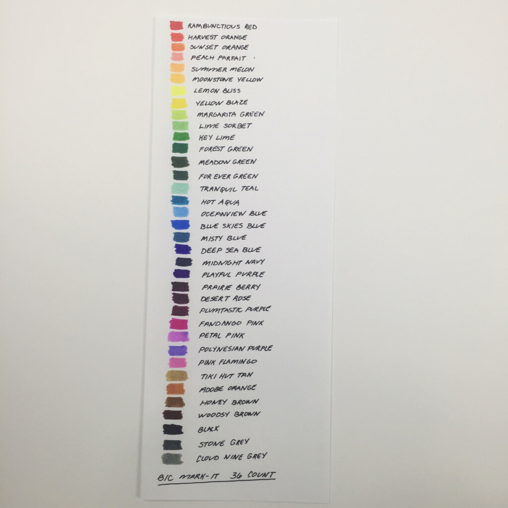 Make This Simple Marker Color Chart