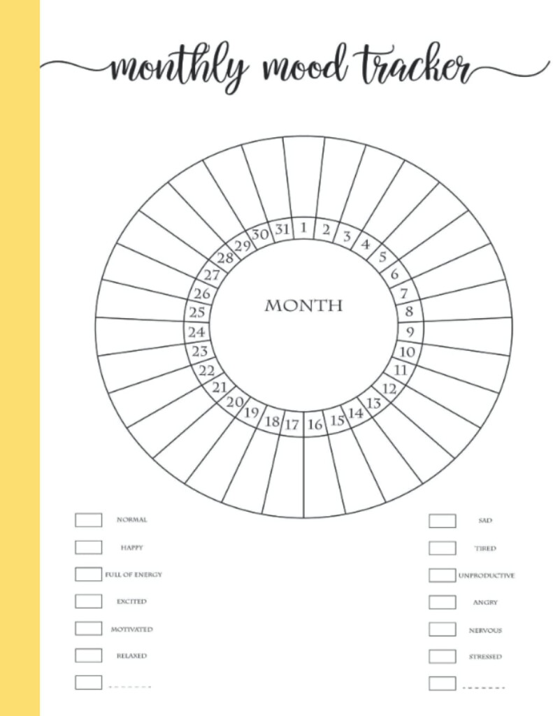 Monthly Mood Tracker Circle Mood Tracker Coloring Page To Help You Manage Your Mental Health Snail Clever 9798427297028 Amazon Books