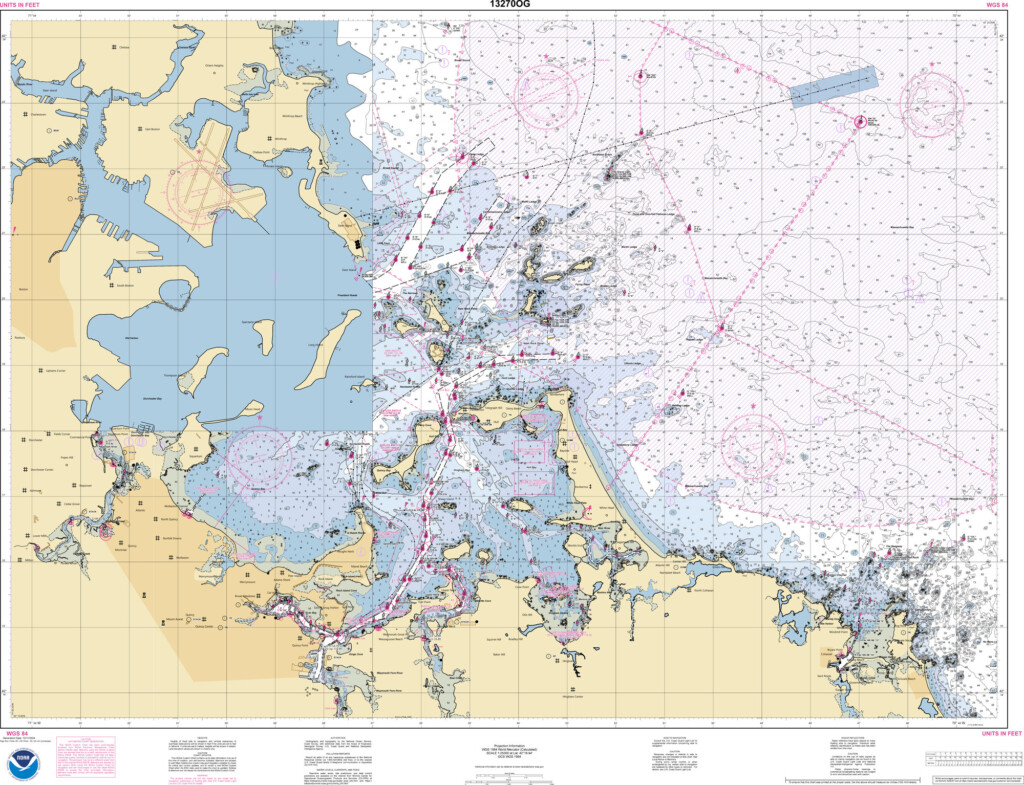 NOAA Nautical Chart 13270OG Boston Harbor
