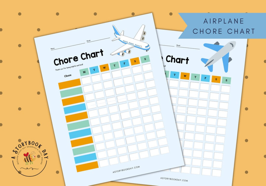PDF Airplanes Chore Chart For Boys Printable Reward Chart Etsy