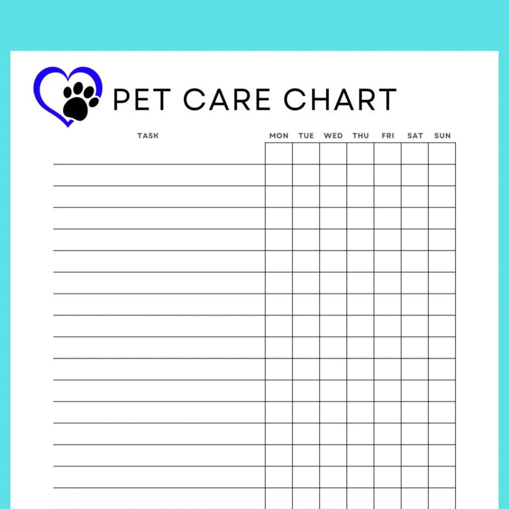 Pet Care Chart Download Pet Health Record Pet Sitter Notes Pet Care Record Dog Health Care Daily Pet Tasks Daily Pet Care Pet Feeding Etsy Denmark