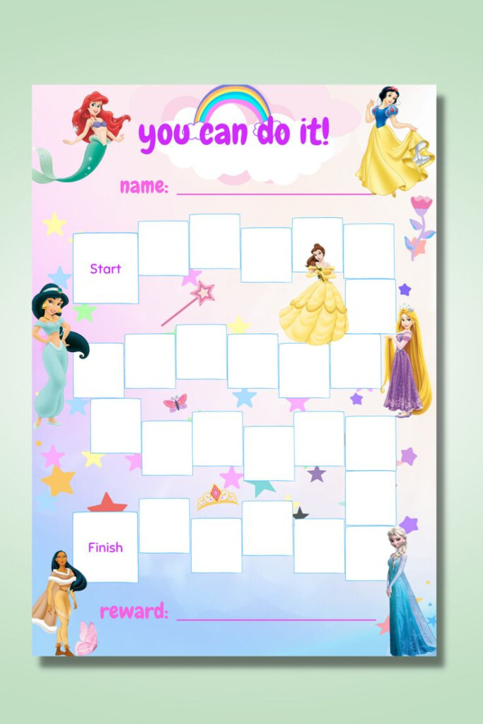 Princess Reward Chart For Kids