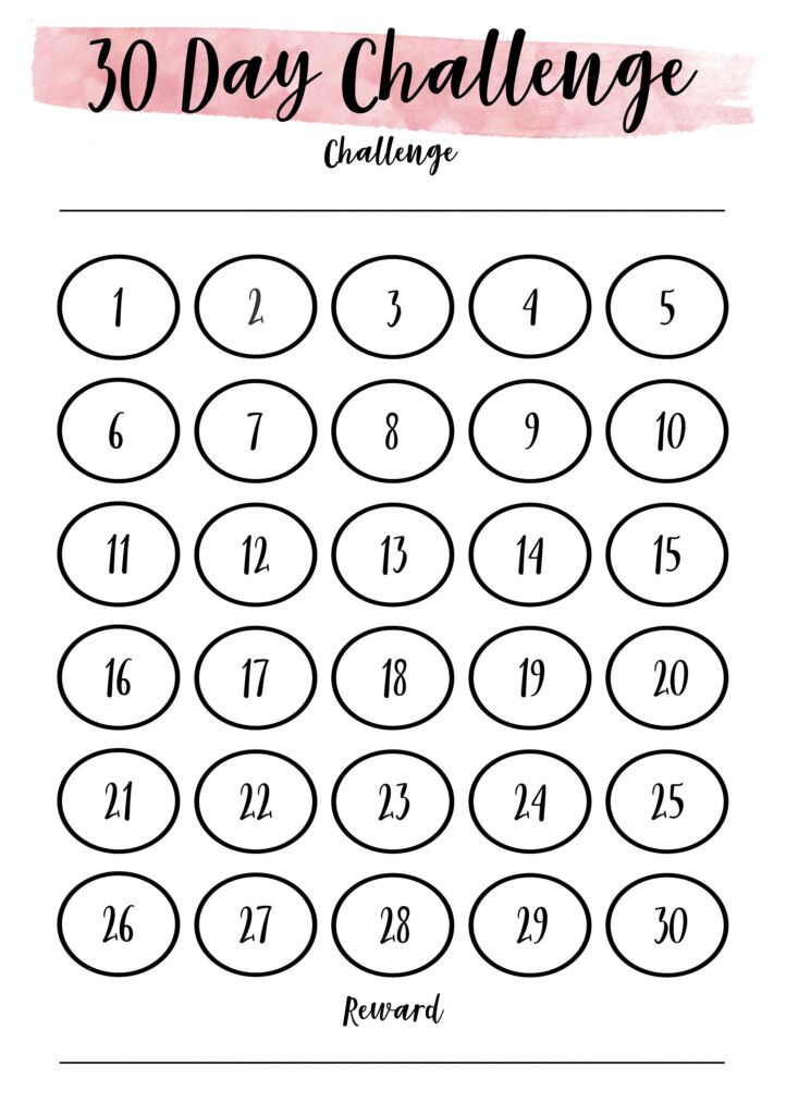Printable 30 Day Challenge Tracker Habit Chart digital Download Etsy