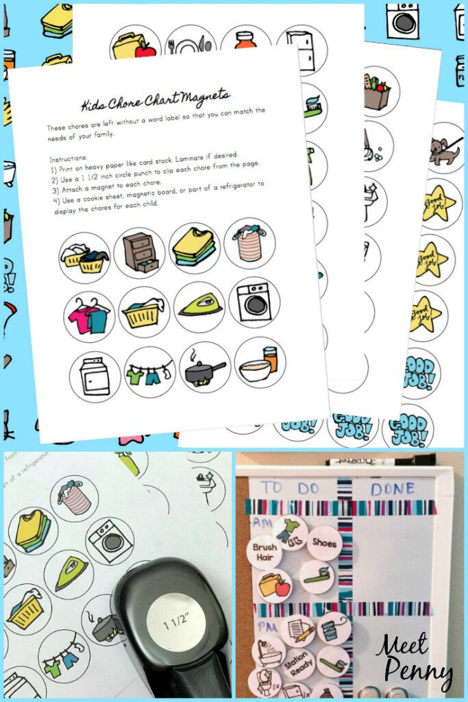 Printable Chore Chart Magnets For Kids Meet Penny