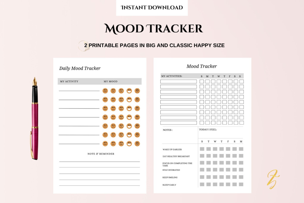 Printable Daily Mood Journal For Optimistic Days