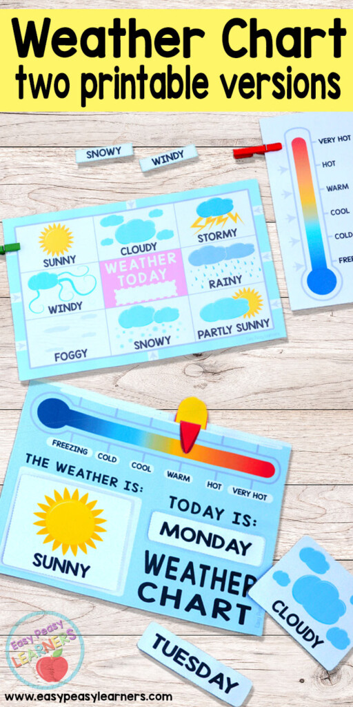 Printable Weather Charts Easy Peasy Learners
