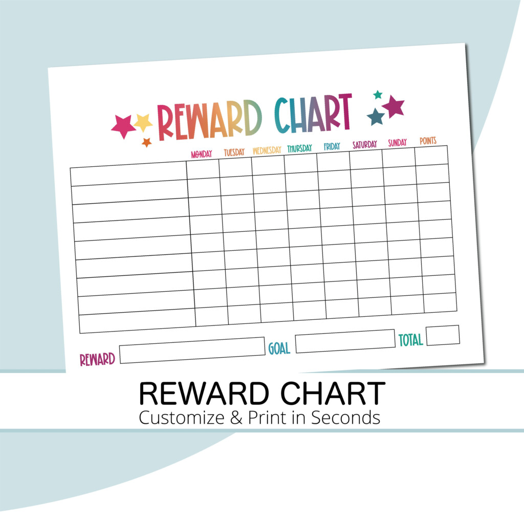 Reward Chart Editable Goal Chart Reward Chart For Kids Fun Reward Chart Printable Goal Chart Kids Behavior Chart Ticket System Chart Etsy Australia