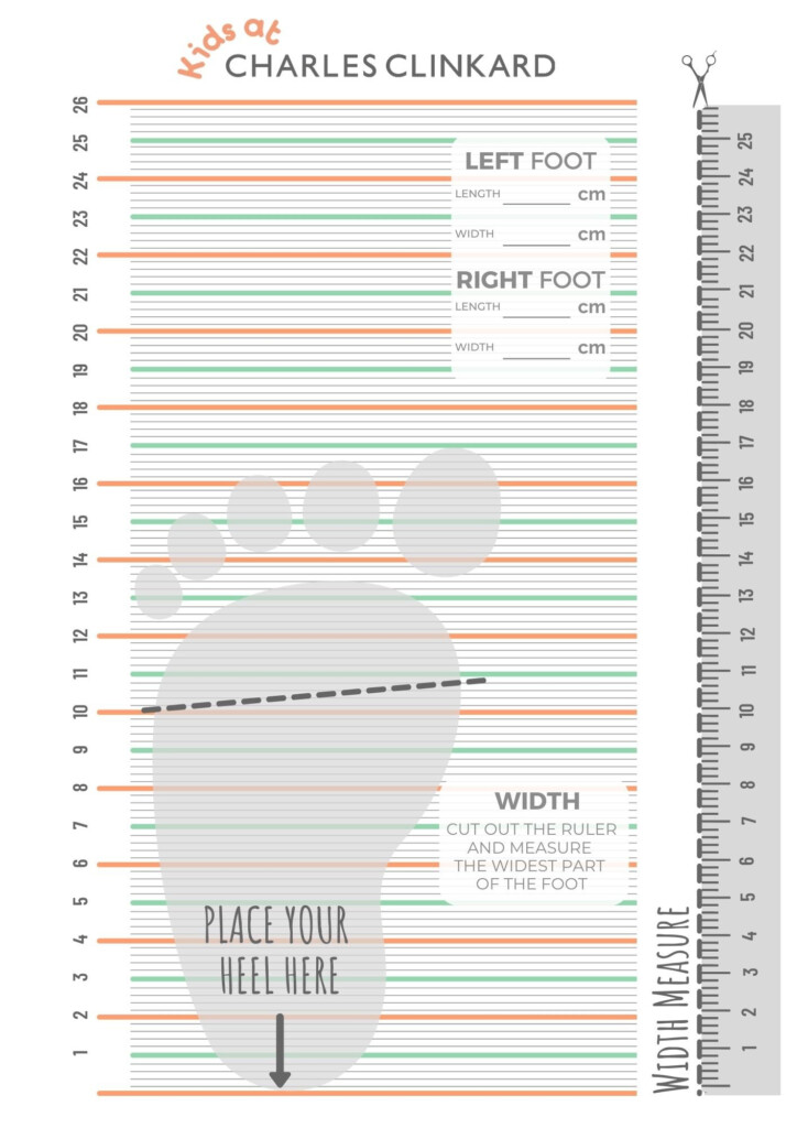 Size Chart Clarks Foot Measurer Printable Foot Clarks Shoe Measure Size Shoe Size Chart Clarks