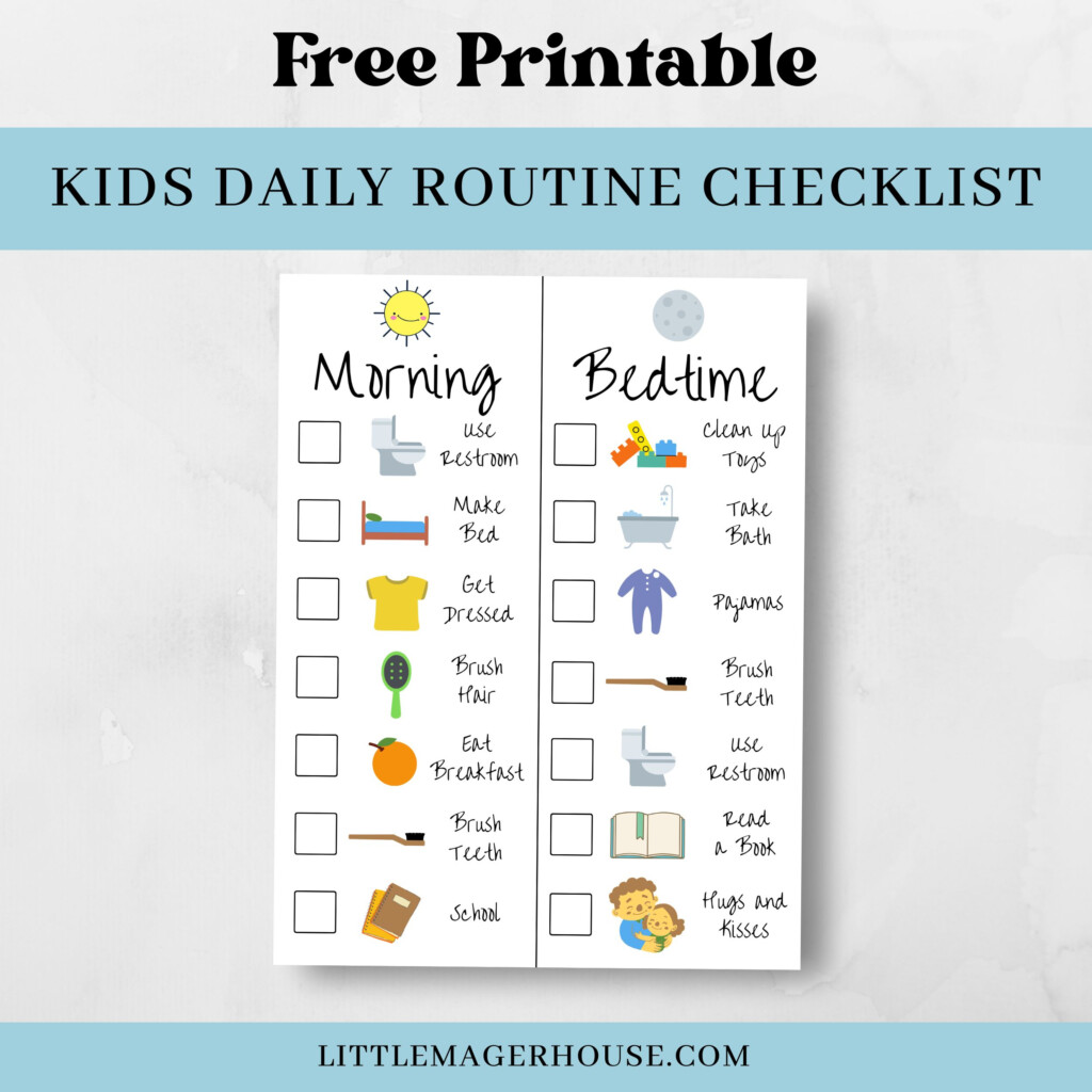 Toddler Daily Chart Kids Daily Routine Chart Morning Evening Checklist For Toddlers Children Melissa Doug Kids Puppets