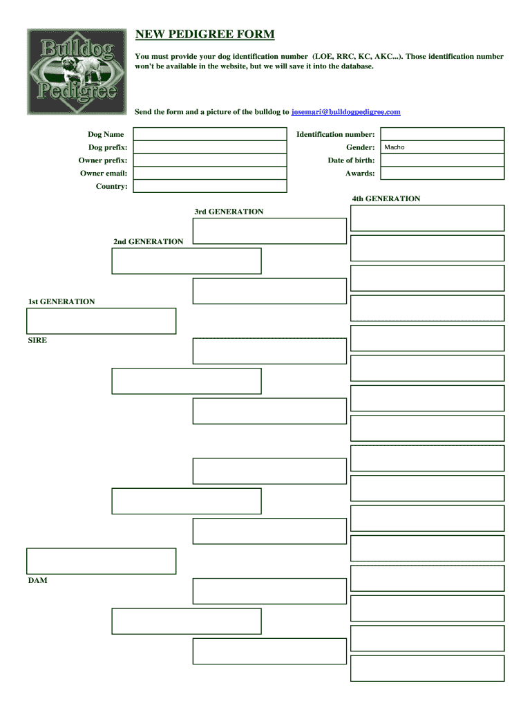 Top Printable Blank Dog Pedigree Forms Outlet Online