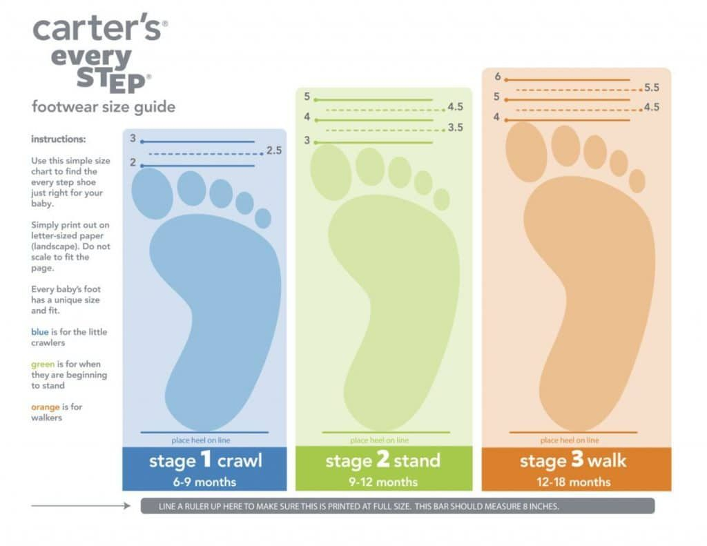 Top Size Chart Carters Shoes Outlet Online Baby Steps With Carter S Every Step Shoes