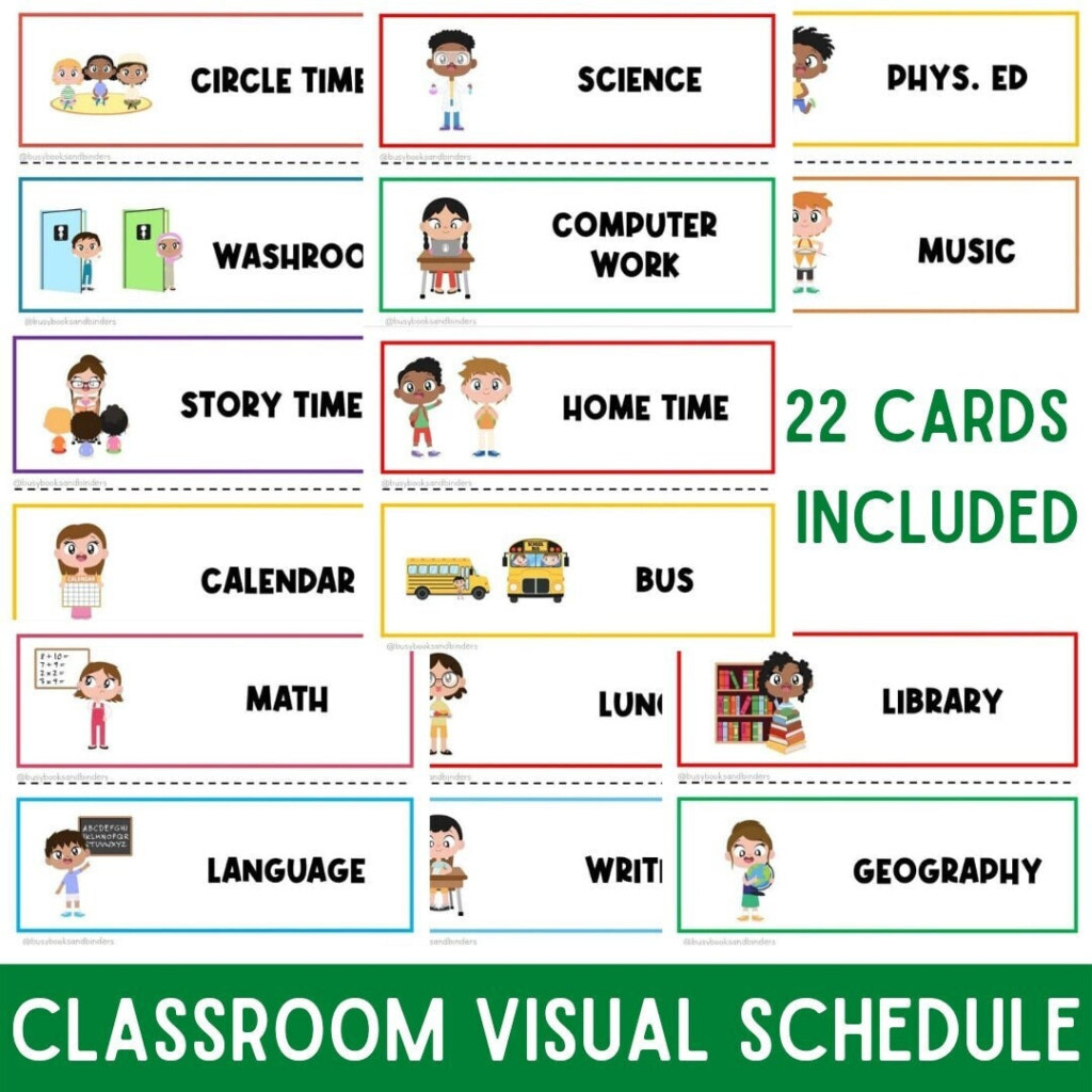 Visual Schedule Classroom Schedule Kids Printable Schedule Daily Routine Chart Homeschool Daycare Classroom Printables Teacher